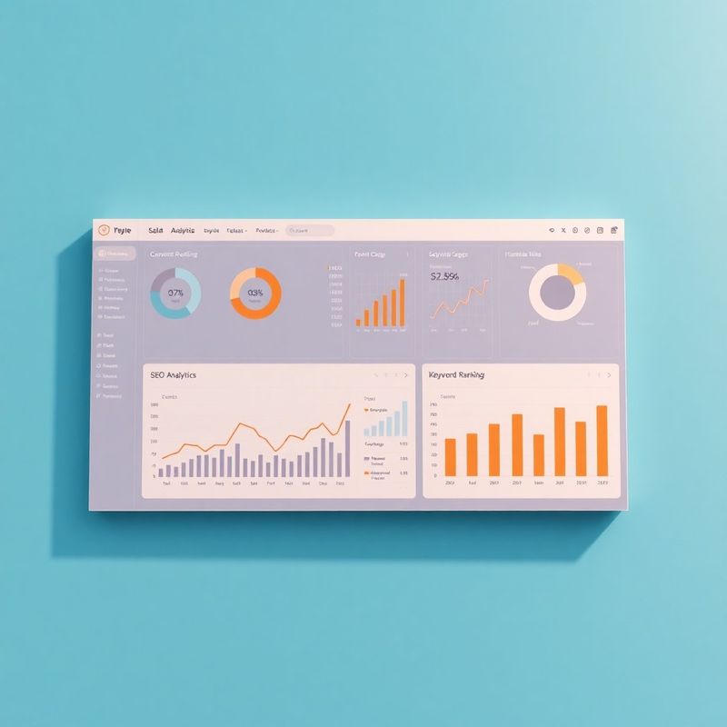 Dashboard cu grafice de analiză SEO